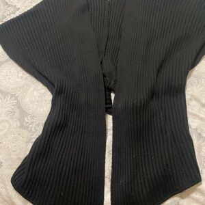 Free People Black Knit Scarf